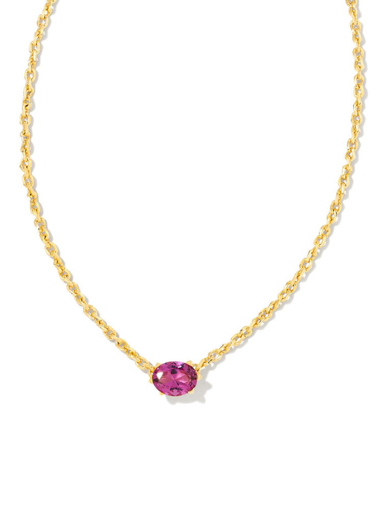 Kendra Scott Cailin Pendant Necklace - Gold & Purple
