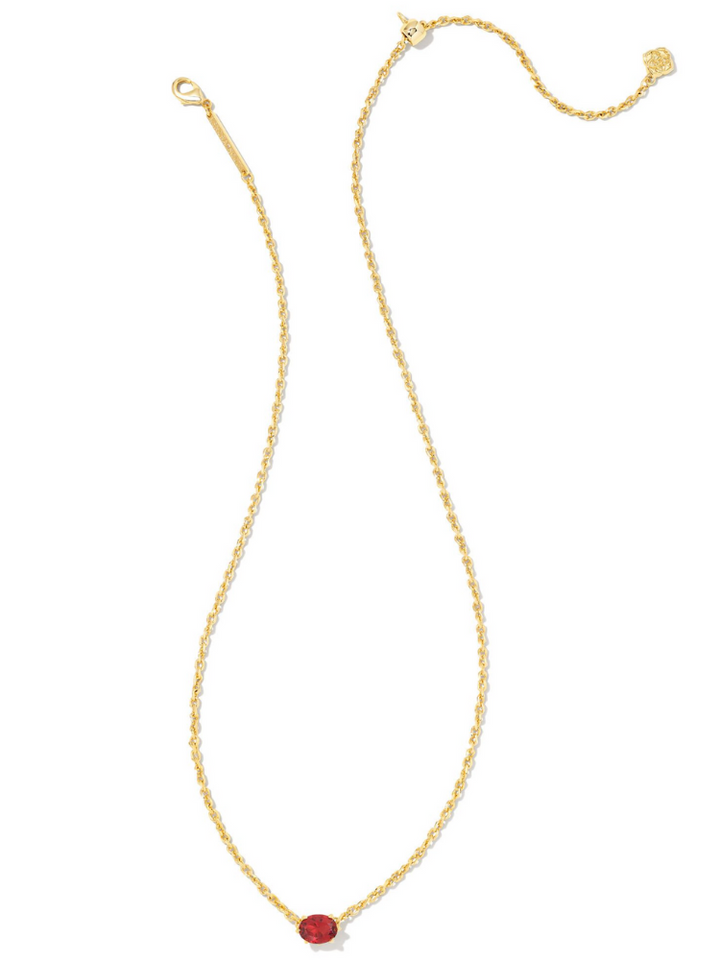 Kendra Scott Cailin Pendant Necklace - Gold & Burgundy