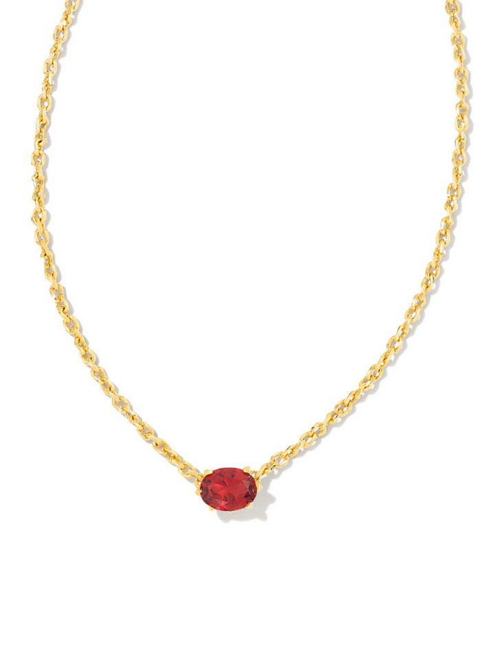 Kendra Scott Cailin Pendant Necklace - Gold & Burgundy