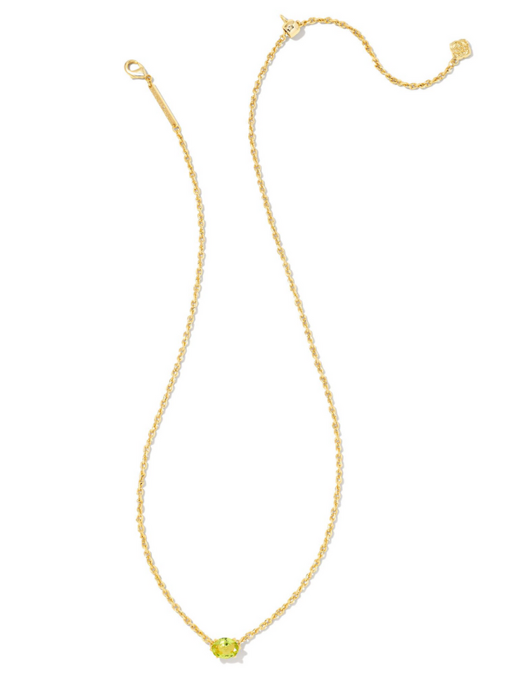 Kendra Scott Cailin Pendant Necklace - Gold & Peridot