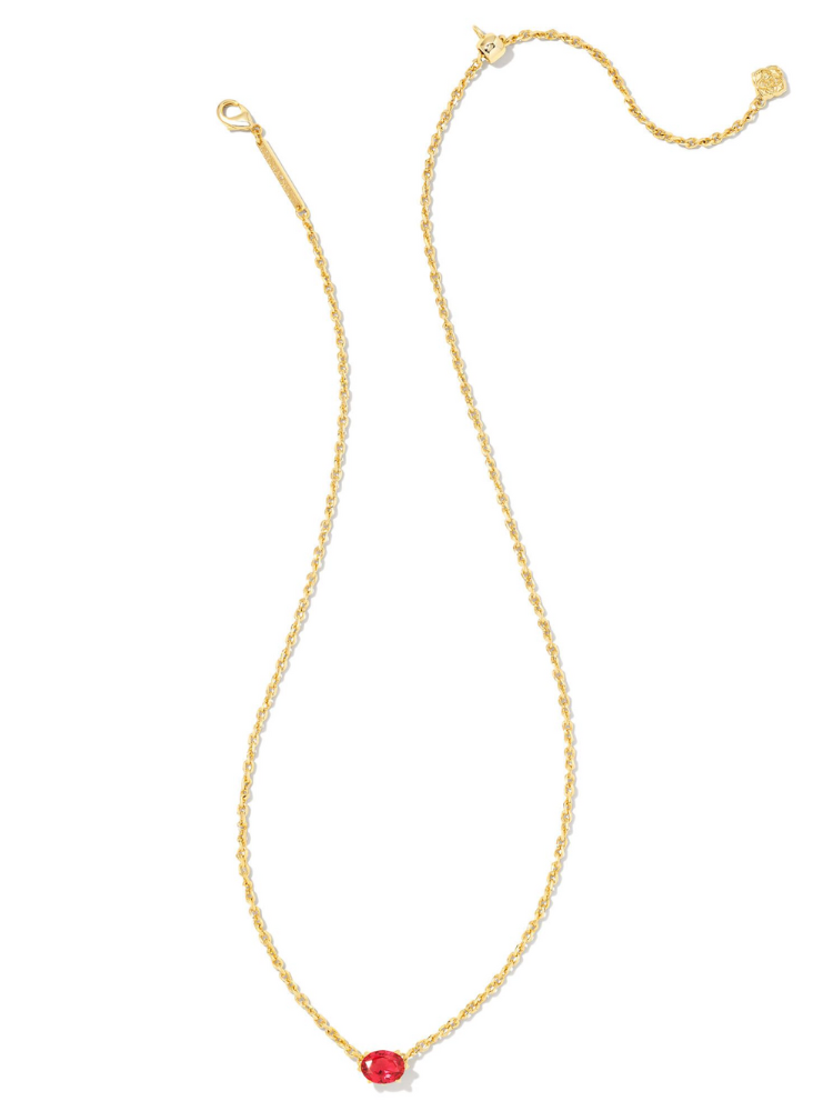 Kendra Scott Cailin Pendant Necklace - Gold & Red