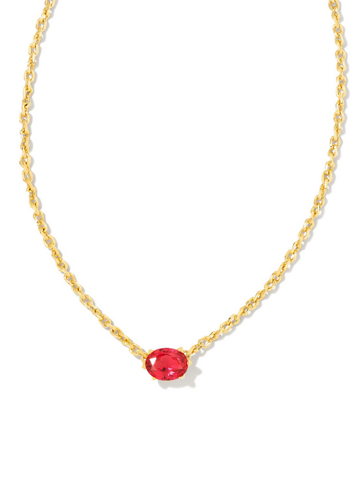 Kendra Scott Cailin Pendant Necklace - Gold & Red
