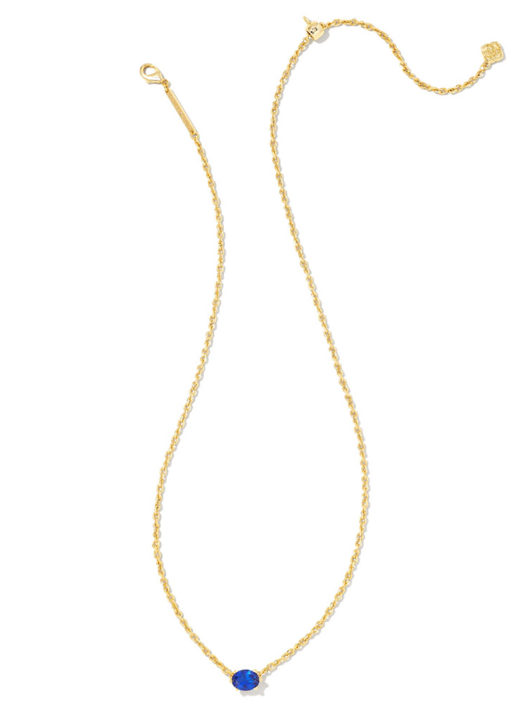 Kendra Scott Cailin Pendant Necklace - Gold & Blue