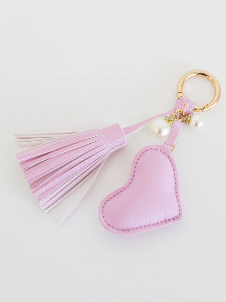 Hollis Dusti Rose Heart Keychain - Pixie Pink