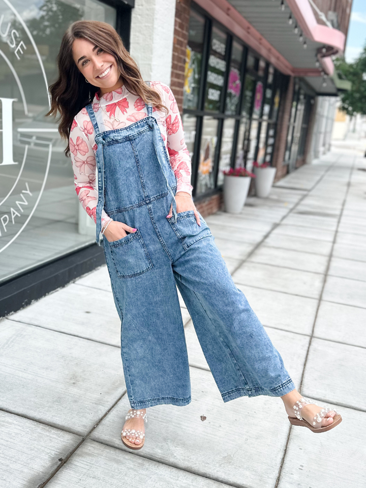 The Rory Jumpsuit - Washed Denim