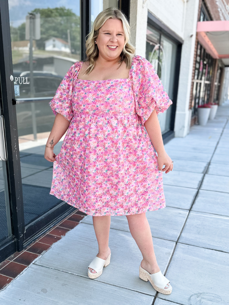 The Mia Dress - Pink Multi