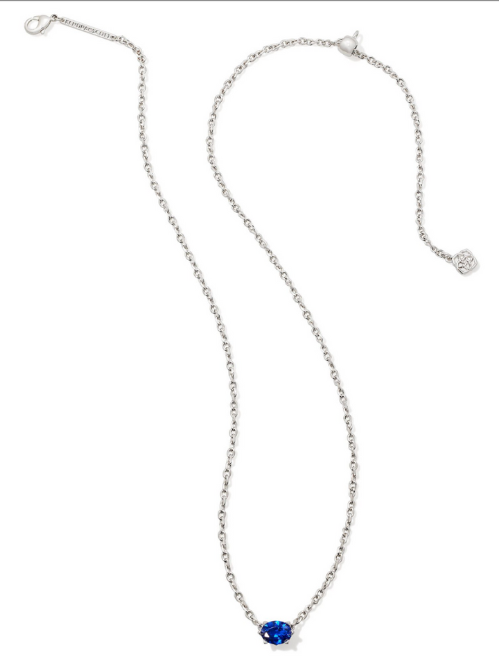 Kendra Scott Cailin Pendant Necklace - Silver & Blue