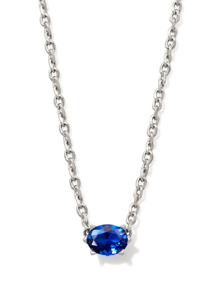 Kendra Scott Cailin Pendant Necklace - Silver & Blue