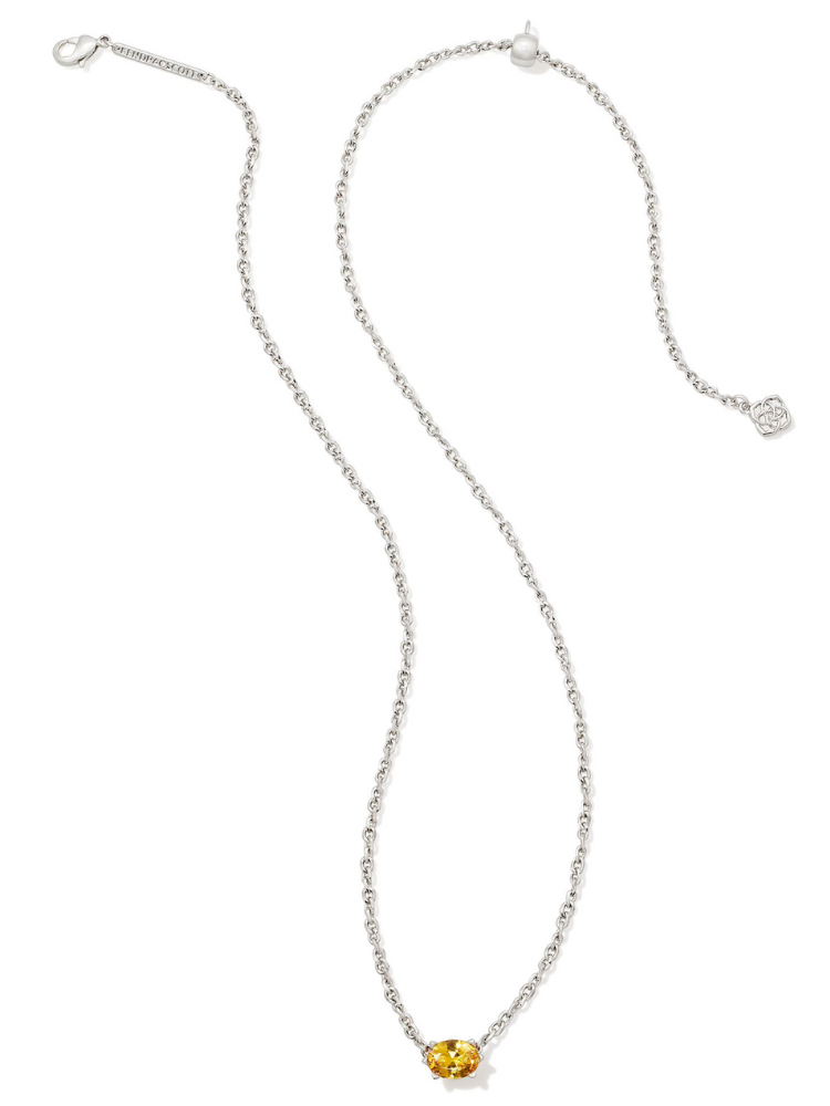 Kendra Scott Cailin Pendant Necklace - Silver & Golden Yellow