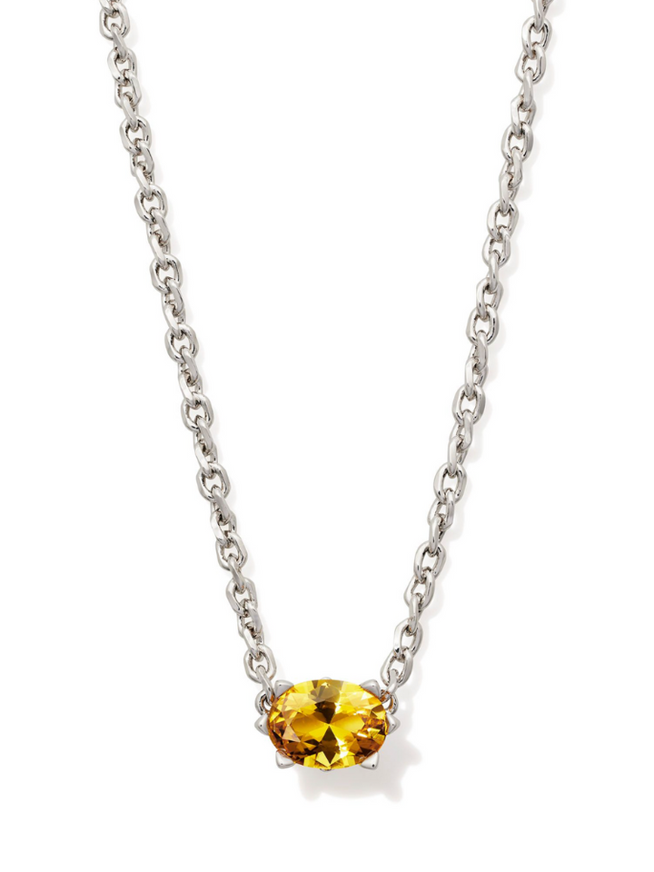 Kendra Scott Cailin Pendant Necklace - Silver & Golden Yellow