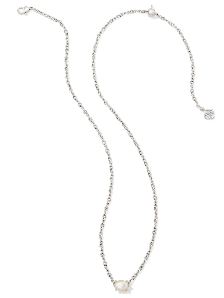 Kendra Scott Cailin Pendant Necklace - Silver & Ivory Mother of Pearl