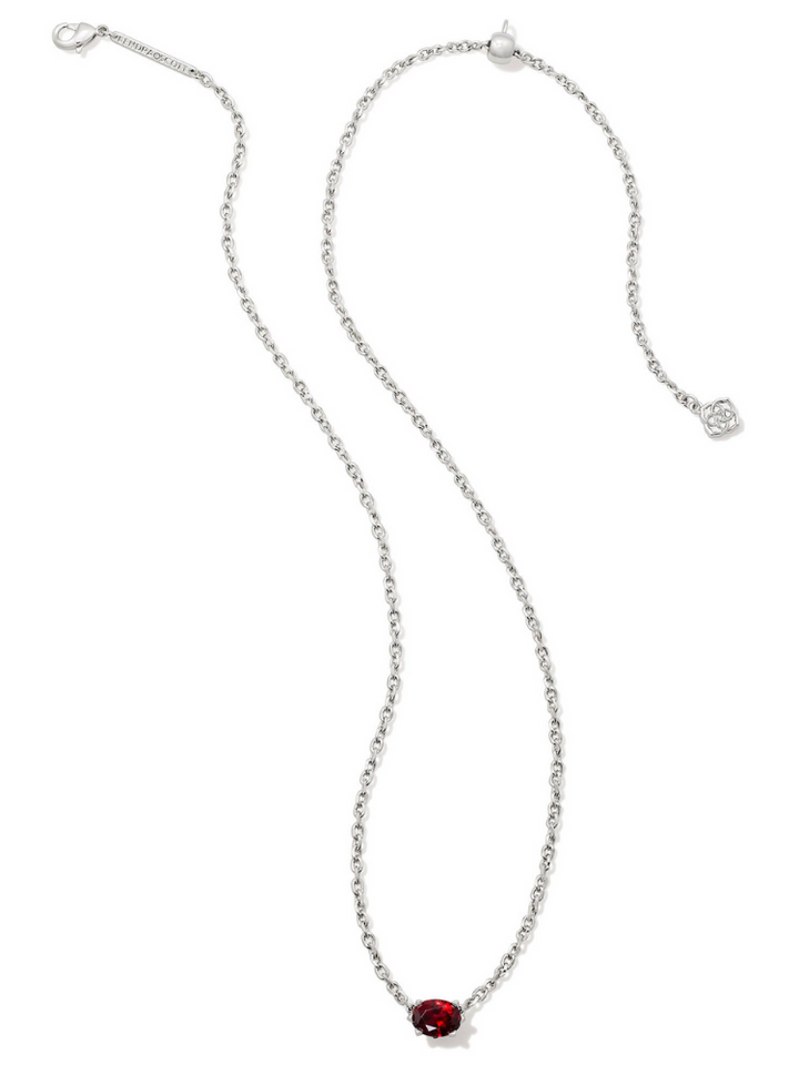 Kendra Scott Cailin Pendant Necklace - Silver & Red