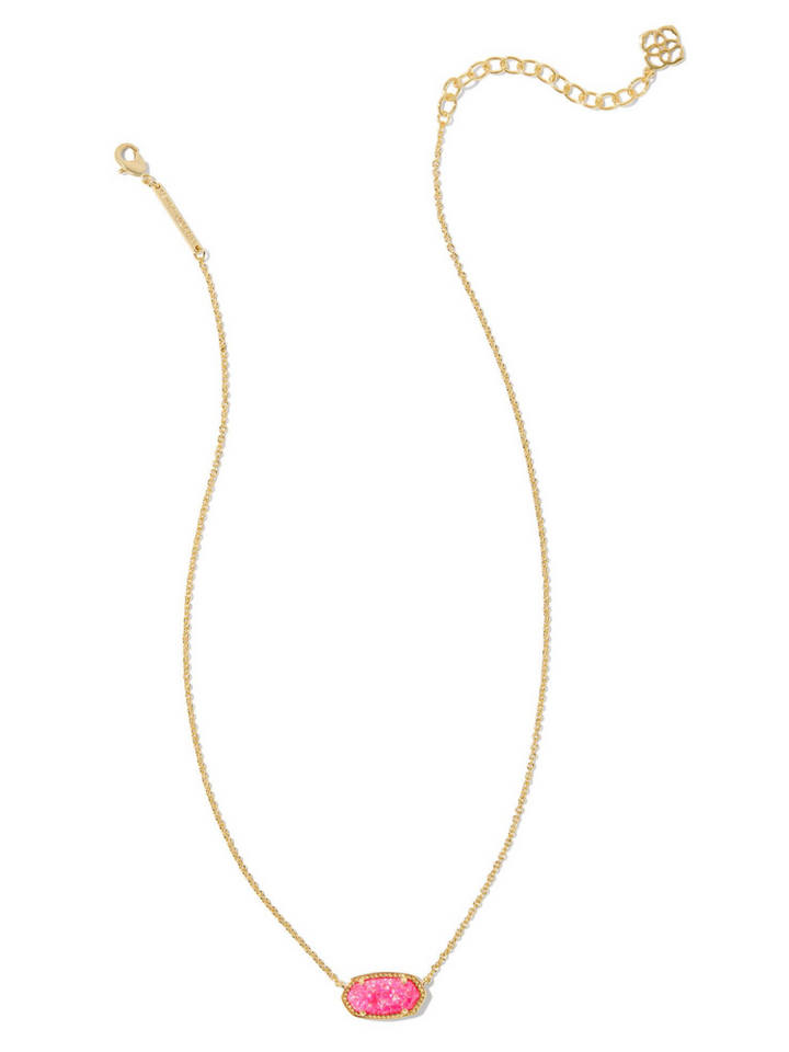 Kendra Scott Elisa Necklace - Gold & Bright Pink Opal