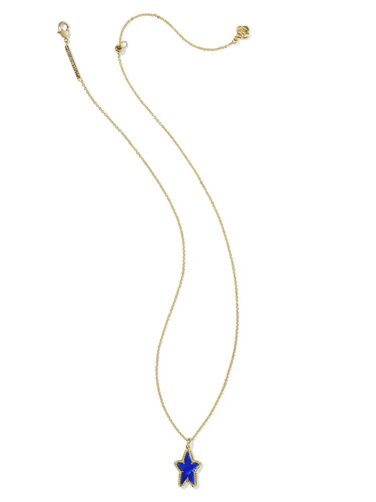 Kendra Scott Ada Star Short Necklace - Gold & Blue Illusion