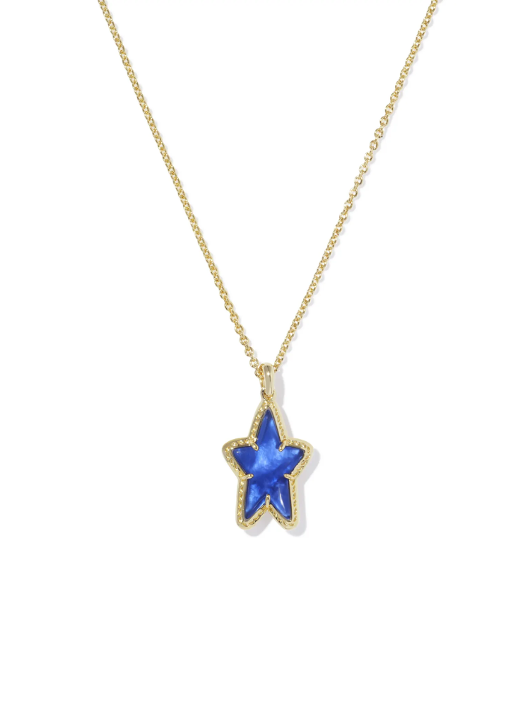 Kendra Scott Ada Star Short Necklace - Gold & Blue Illusion