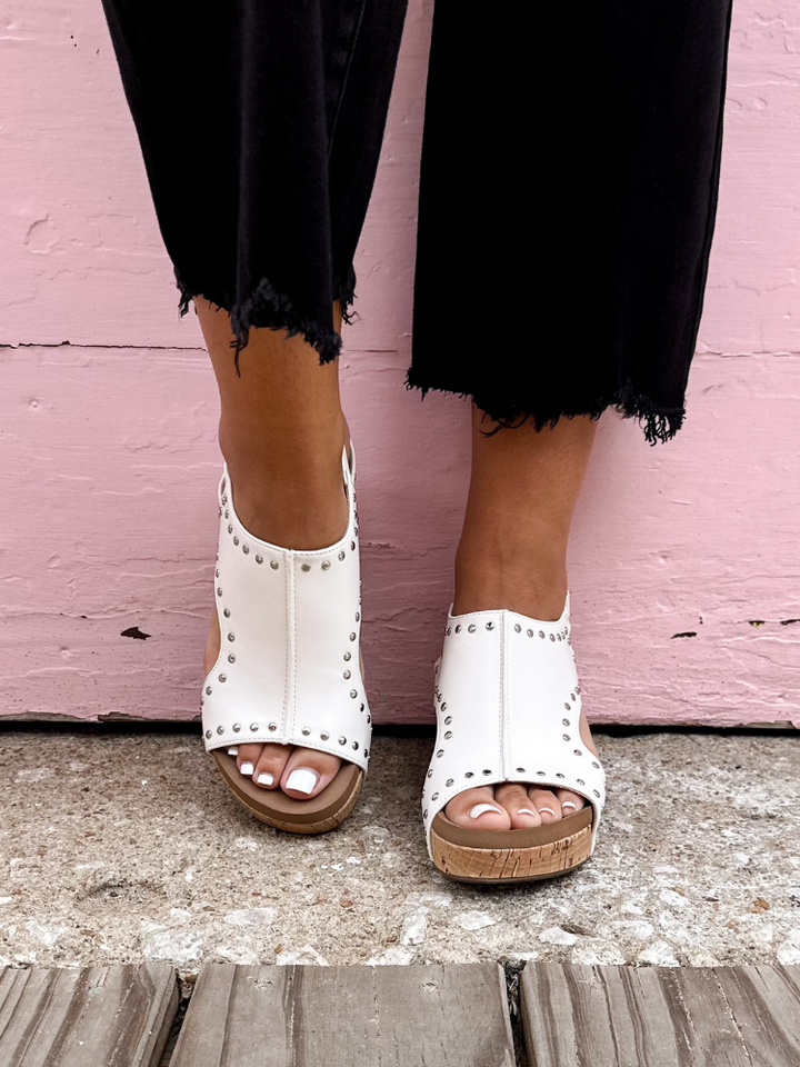 The Carley Wedge - Ivory Studs