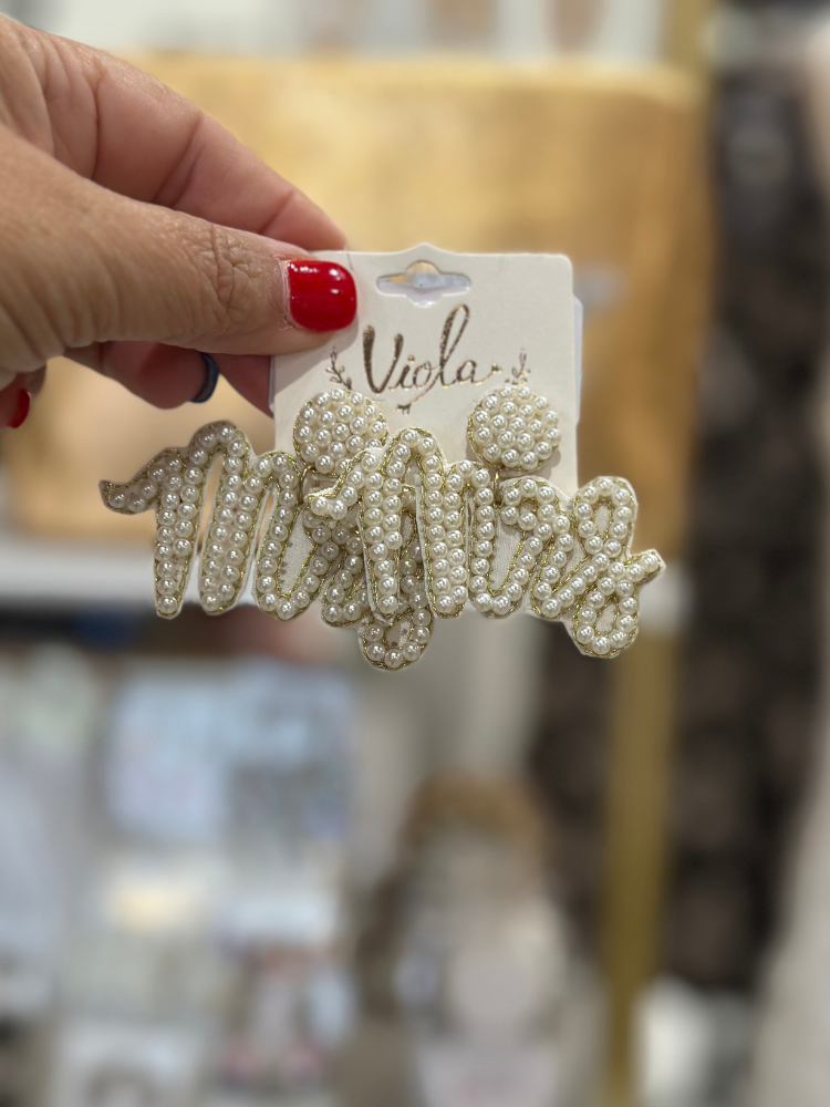 Beaded Mrs. Earrings