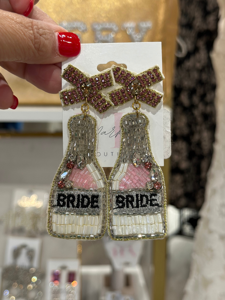 Champagne Bride Earring