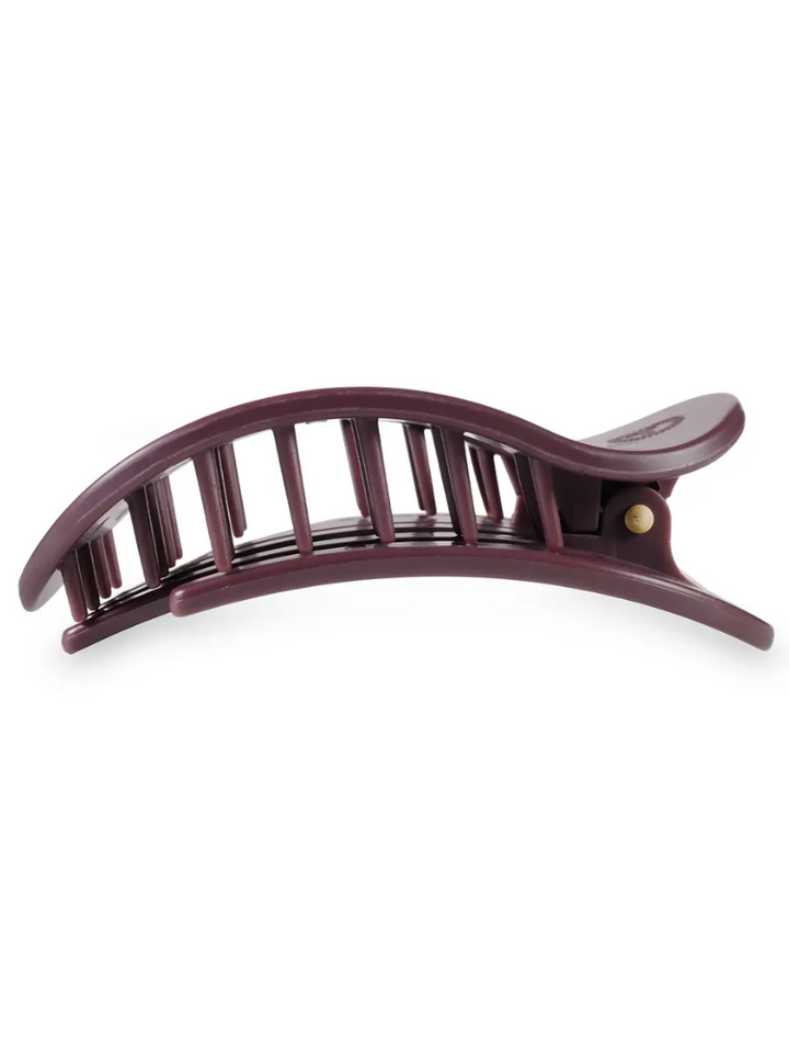 Teletie Medium Flat Round Clip - Burgundy Bliss