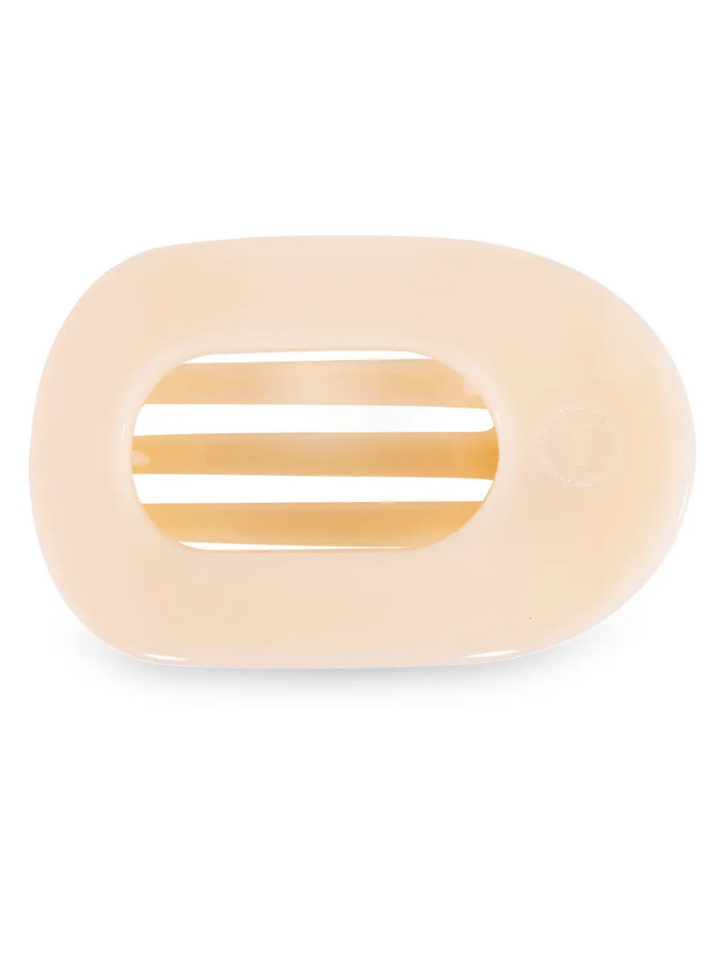 Teletie Medium Flat Round Clip - Almond Beige