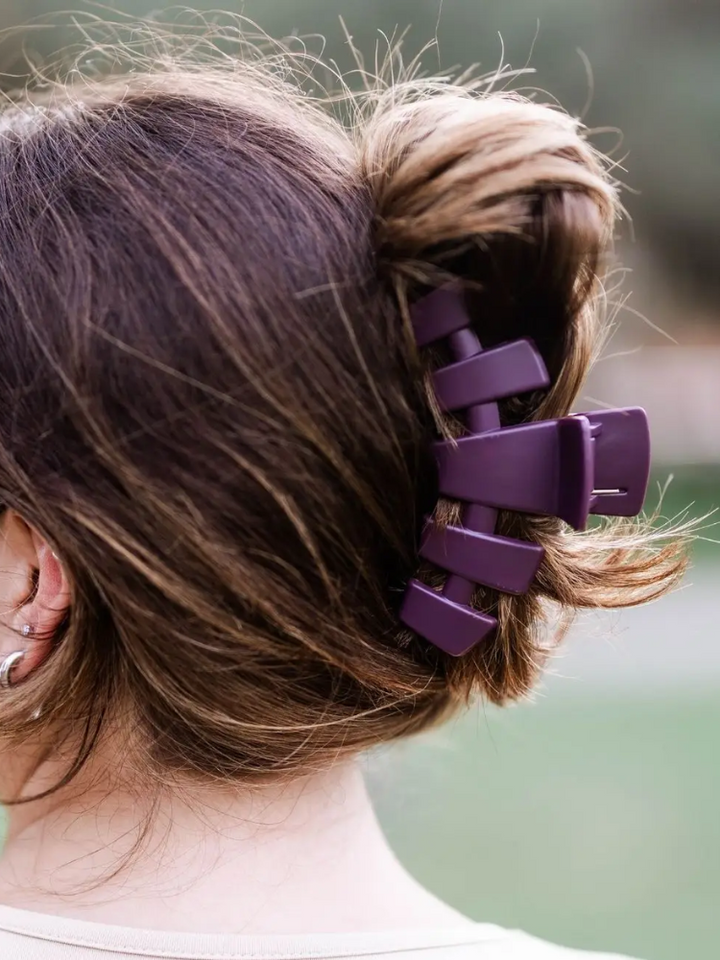 Teletie Classic Large Hair Clip - Burgundy Bliss