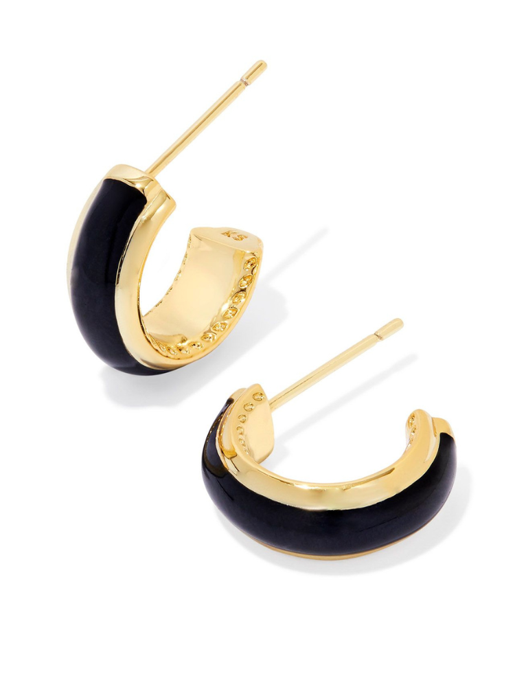 Kendra Scott Ainsley Huggie Earring - Gold & Black