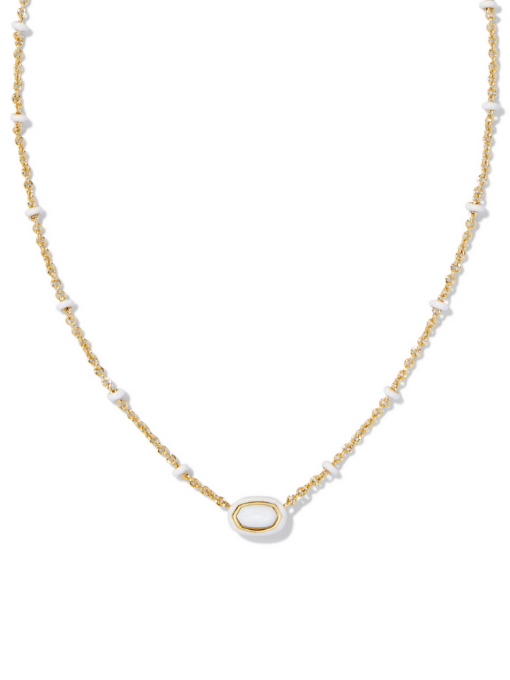 Kendra Scott Mini Elisa Satellite Necklace - Gold & MOP