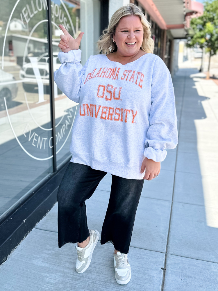 Cowboys Vintage Flashdance Sweatshirt - Ash Grey