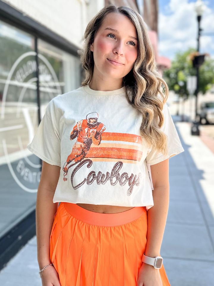 OSU Mono QB Thrifted Tee - Off White