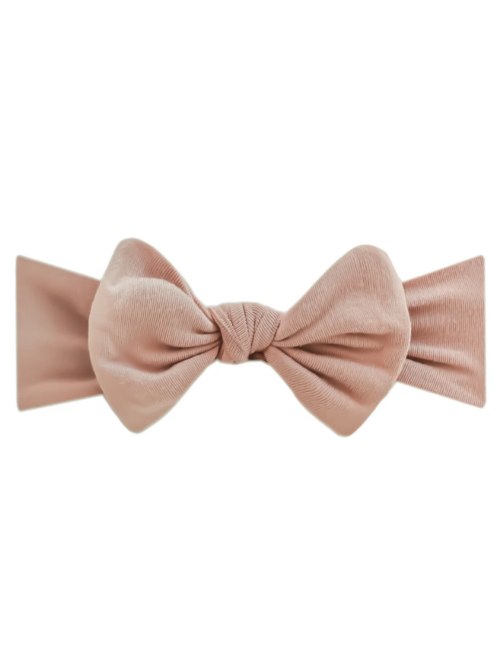 Copper Pearl Headband Bow - Pecan