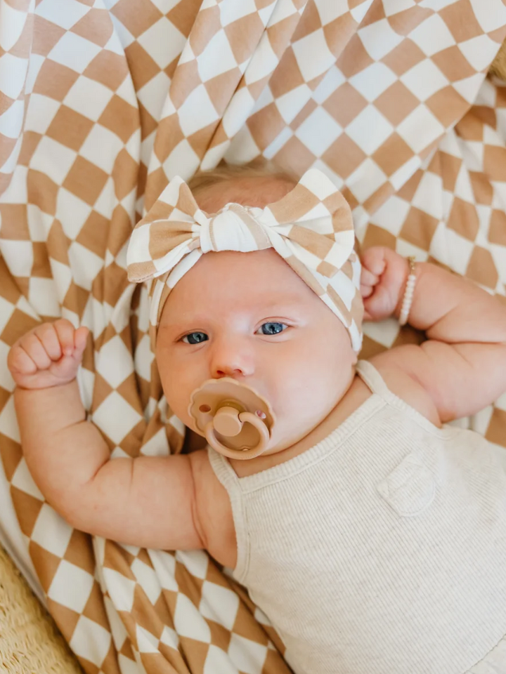 Copper Pearl Headband Bow - Rad