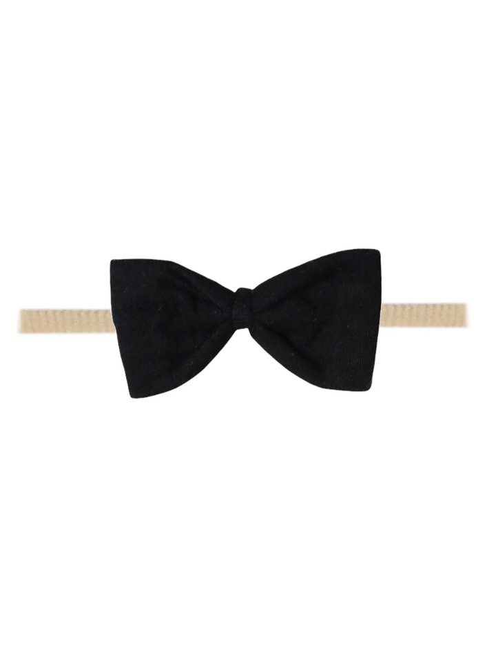 Copper Pearl Nylon Bowtie Bow - Midnight