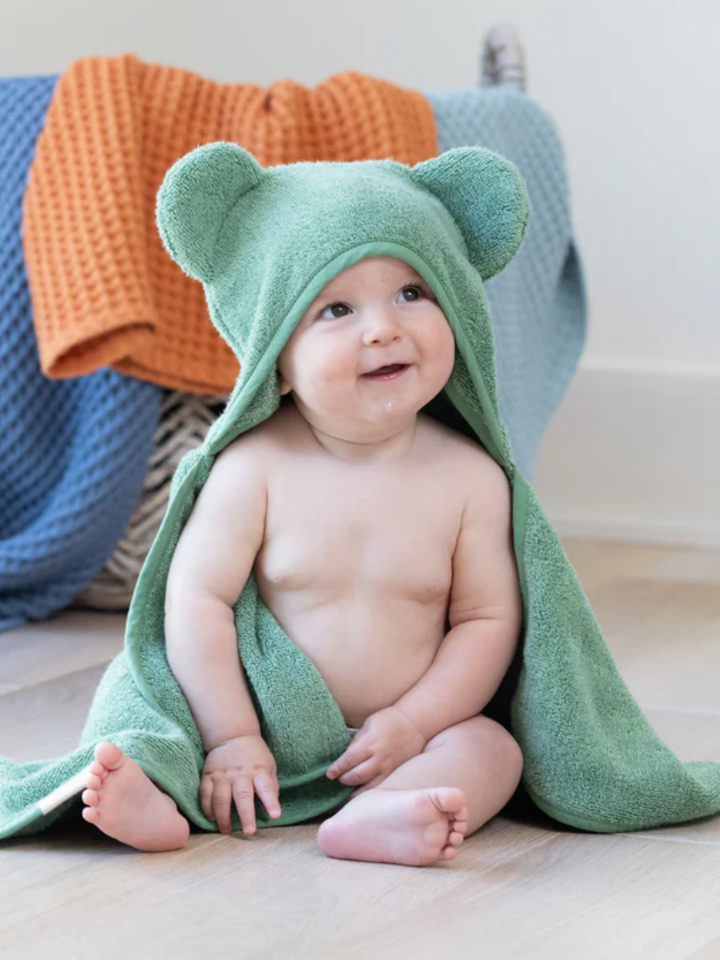 Bella Tunno Hooded Towel + Wash Mitt - Sea Foam