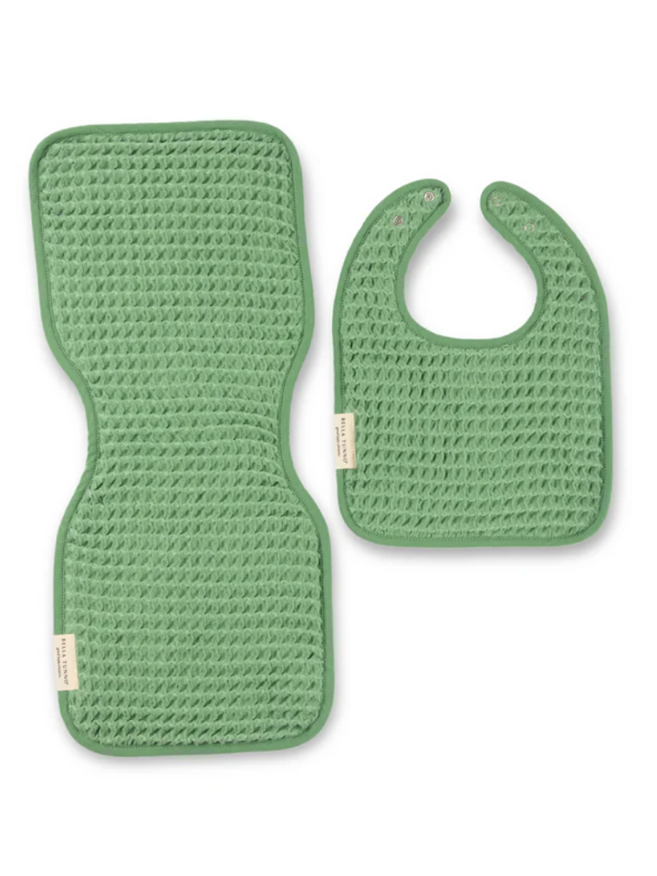 Bella Tunno Reversible Bib & Burp Cloth - Seafoam