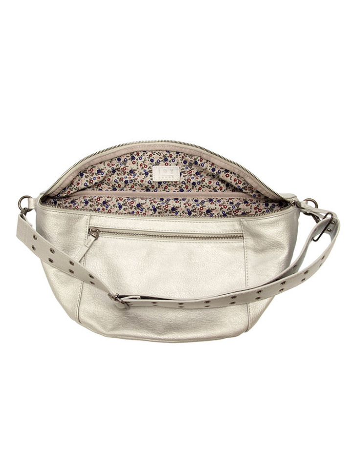 Joy Susan : Mel Large Sling / Crossbody Bag - Metallic Silver