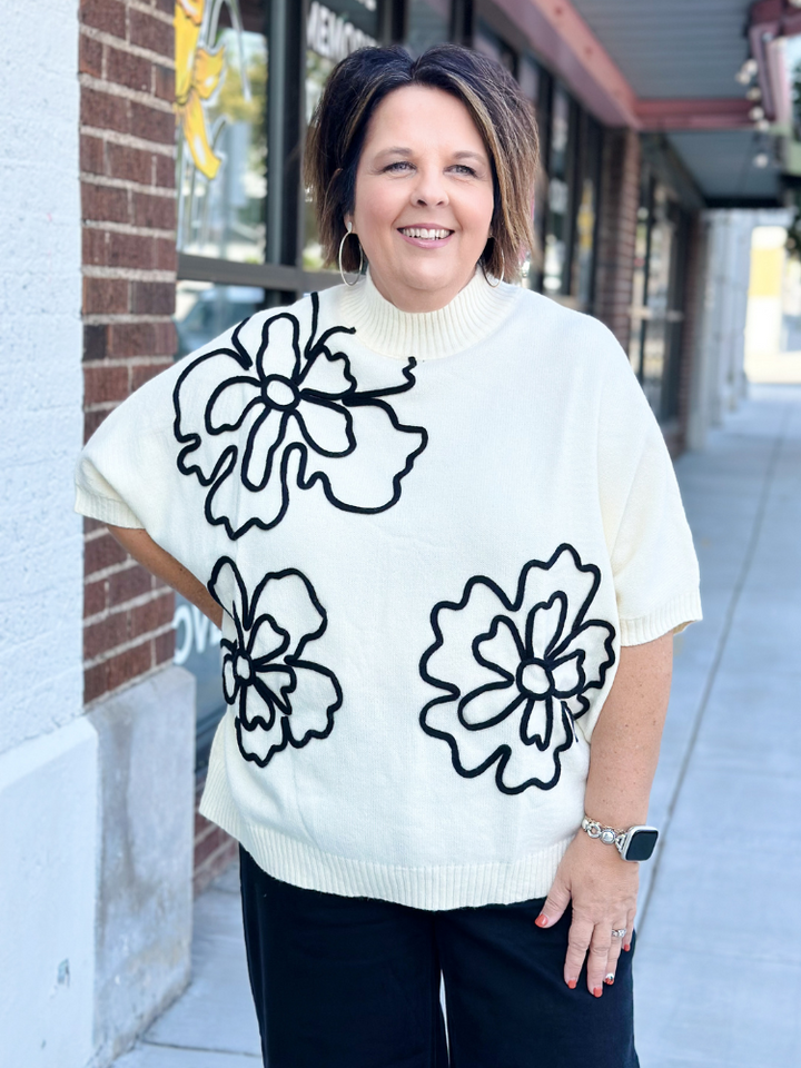 The Willow Sweater Top - Ivory