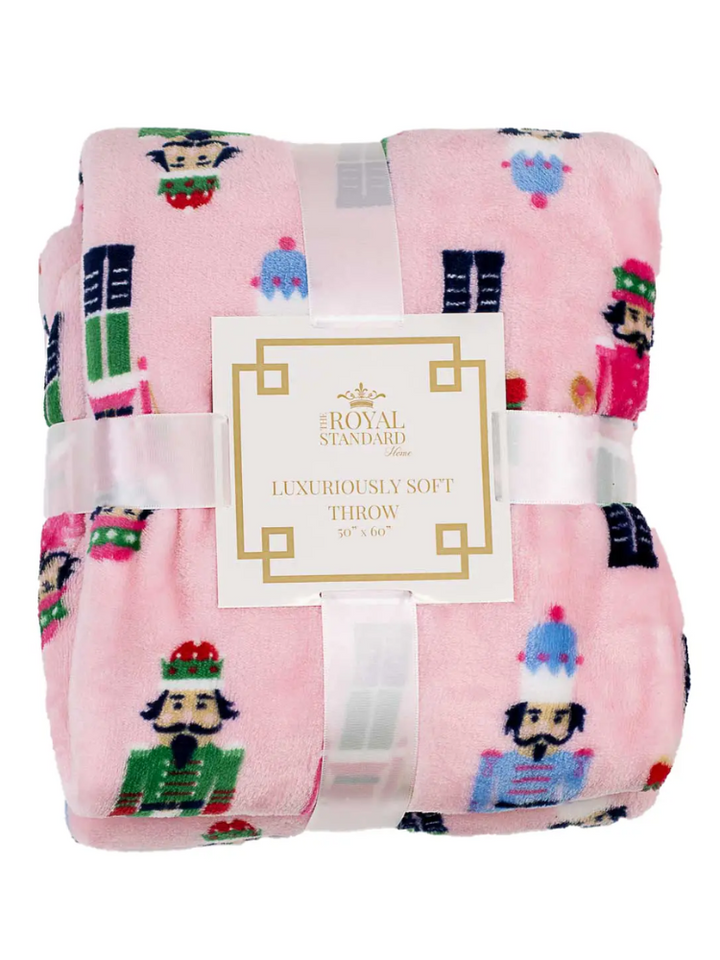 Nutcracker Throw Blanket - Pink/Multi