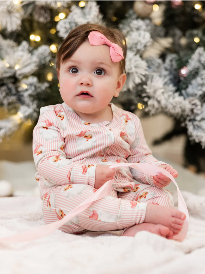 YHK Santa Baby Infant PJ's - Pink