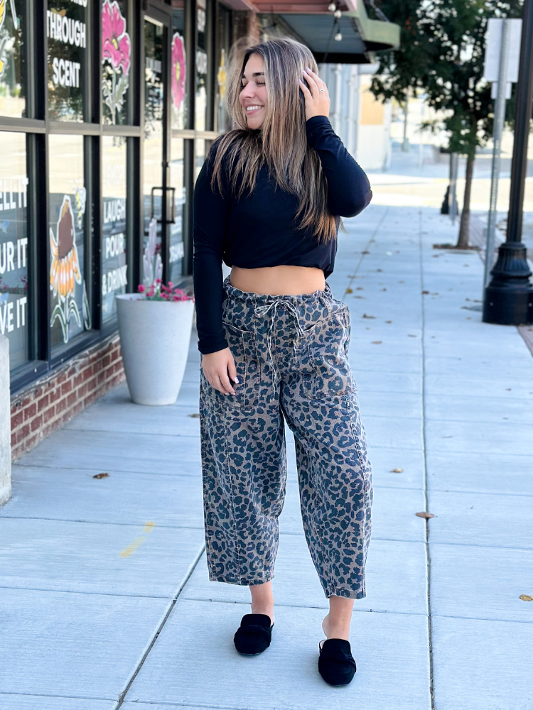 The Lisa Leopard Barrell Pants