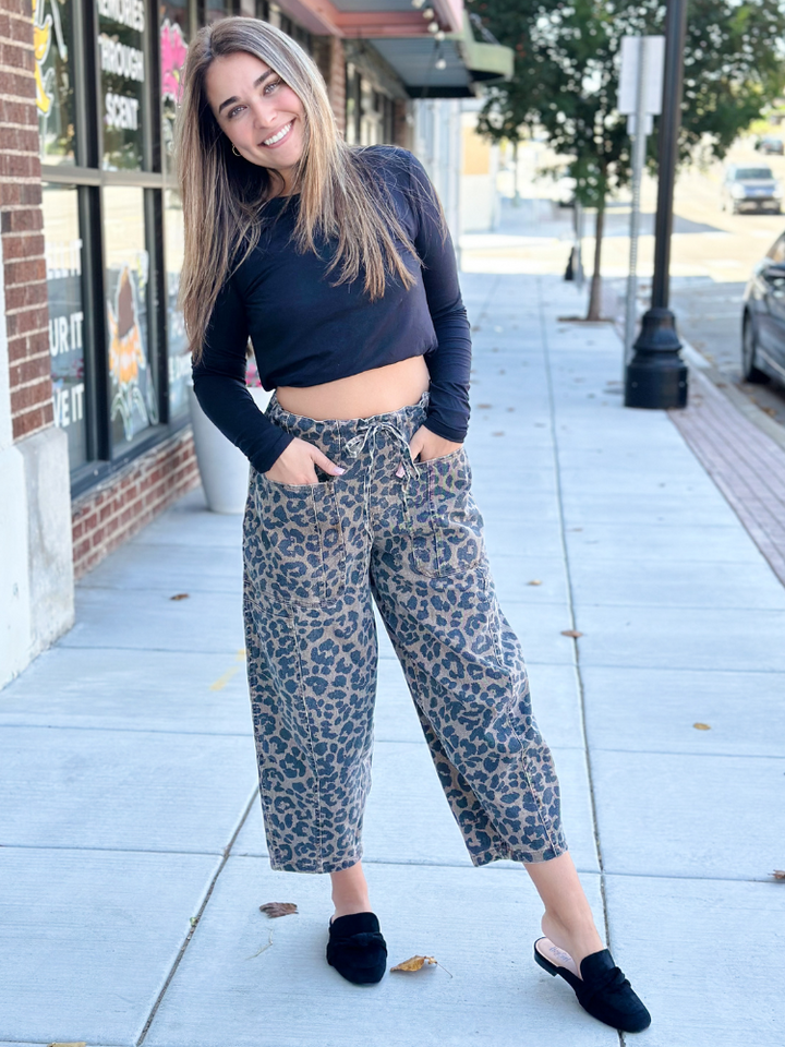 The Lisa Leopard Barrell Pants