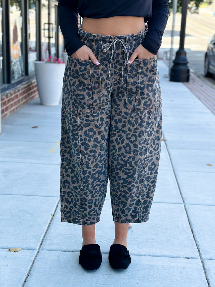 The Lisa Leopard Barrell Pants