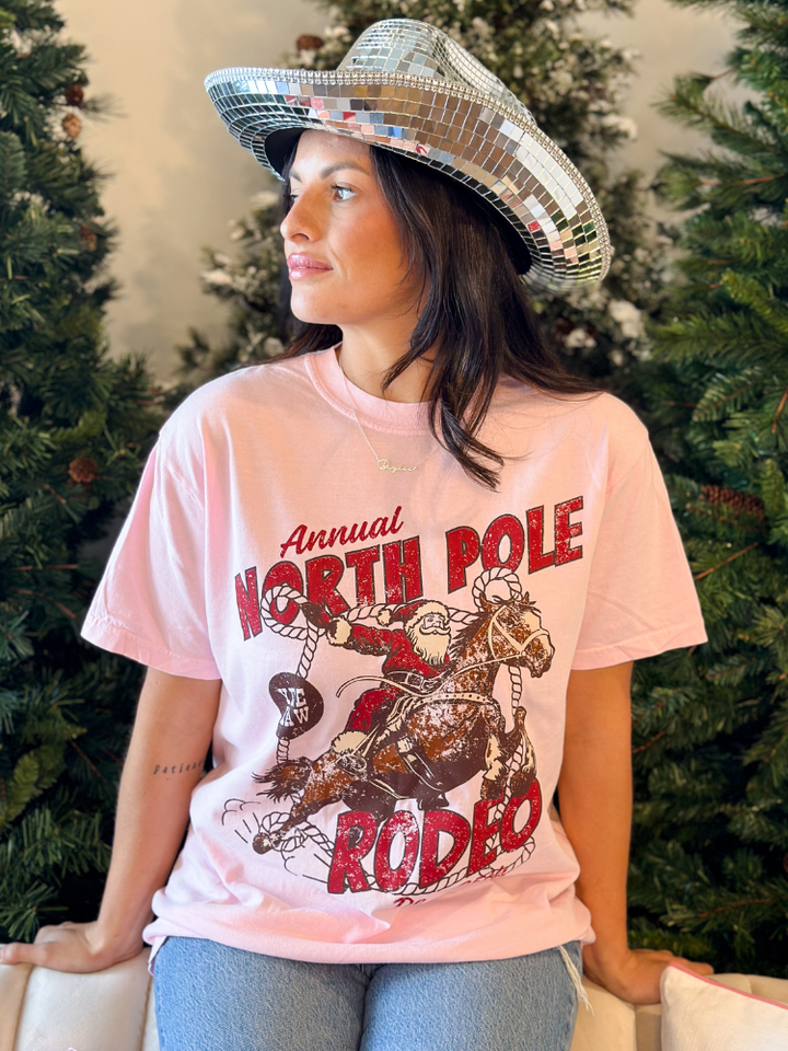 North Pole Rodeo Tee - Pink