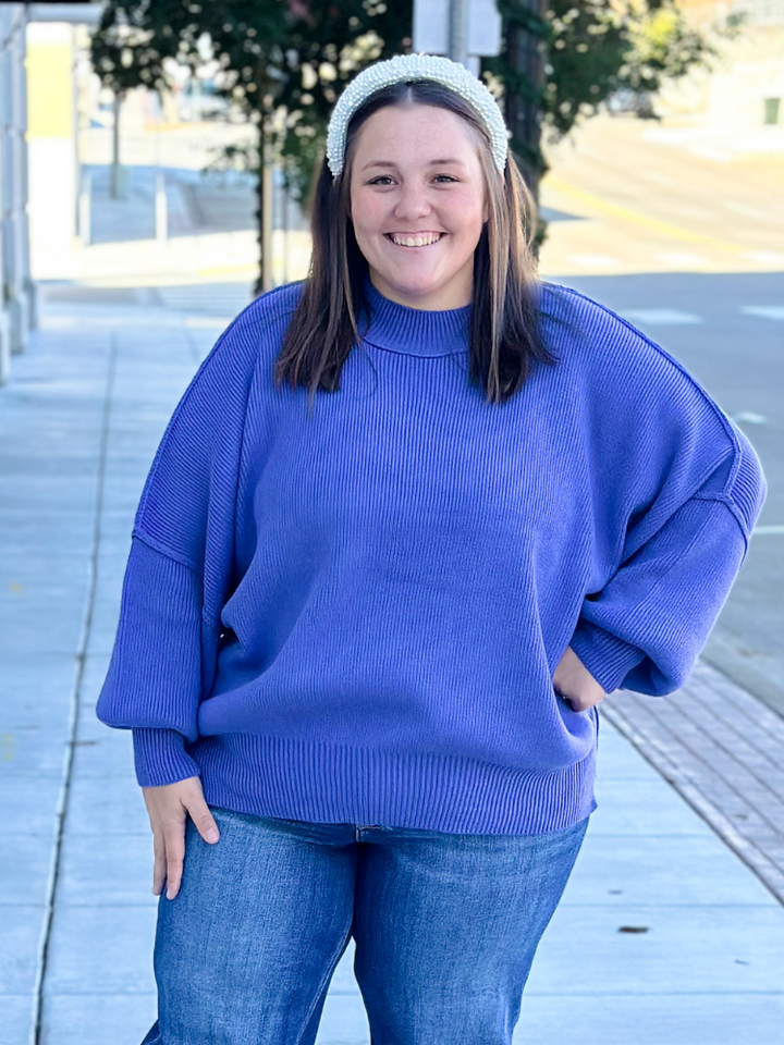 The Tara Sweater - Marlin Blue