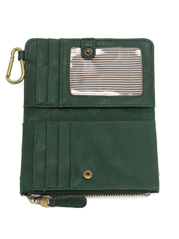 Joy Susan Bobbie Bifold Wallet - Deep Green