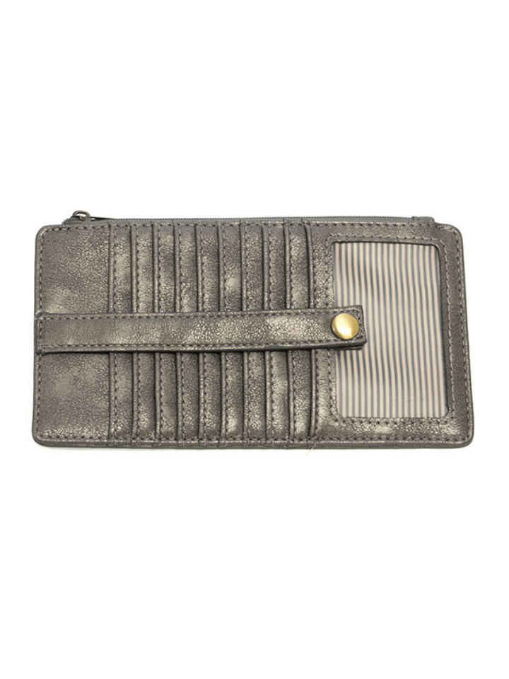 Joy Susan Kara Mini Wallet - Metallic Dark Chrome