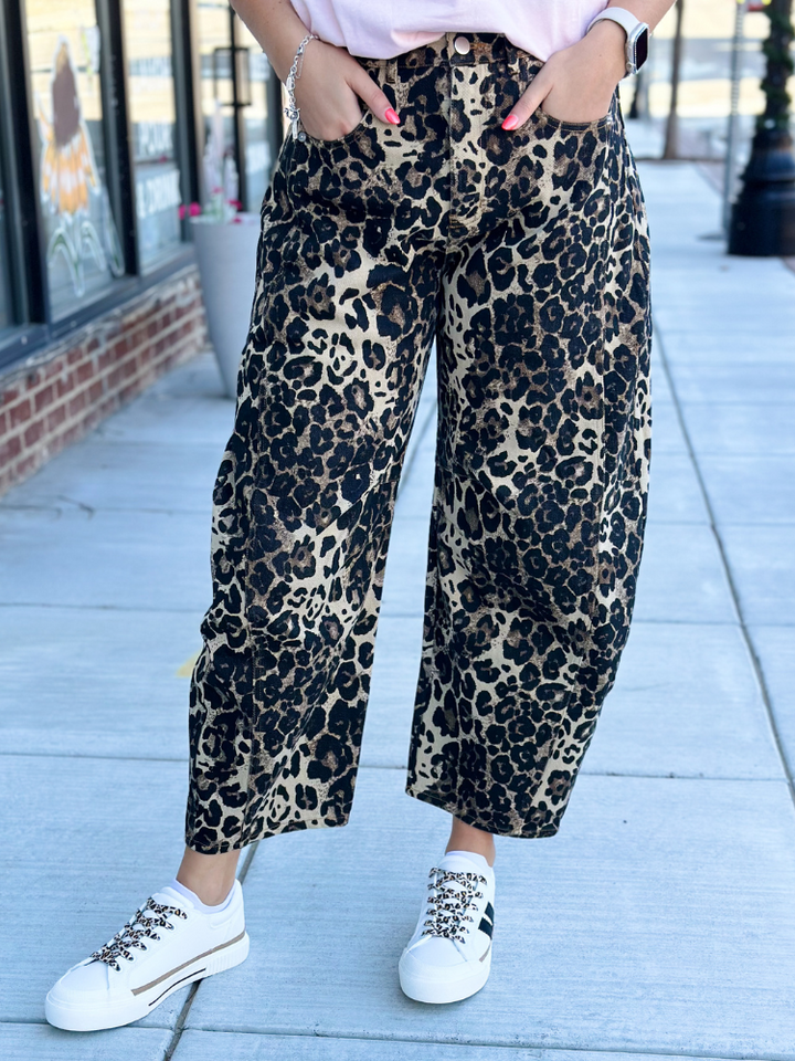 The Margot Barrell Jeans - Brown Leopard