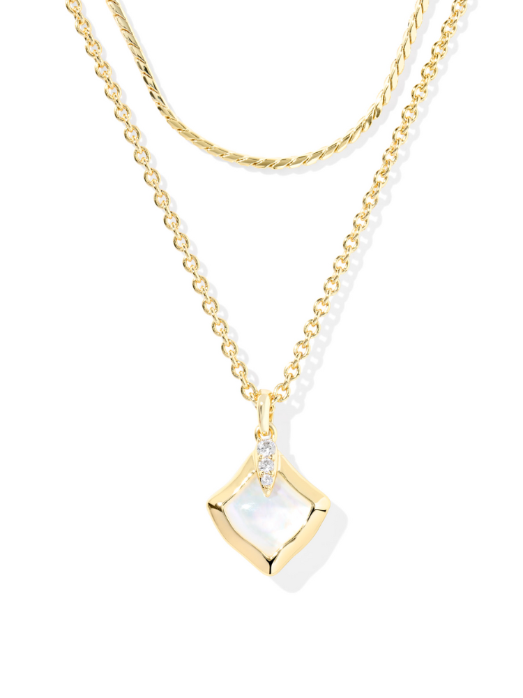Kendra Scott Joelle Multi Strand Necklace - Gold Ivory MOP