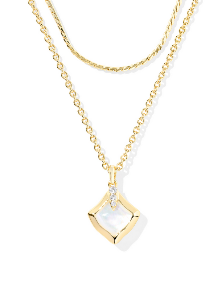 Kendra Scott Joelle Multi Strand Necklace - Gold Ivory MOP