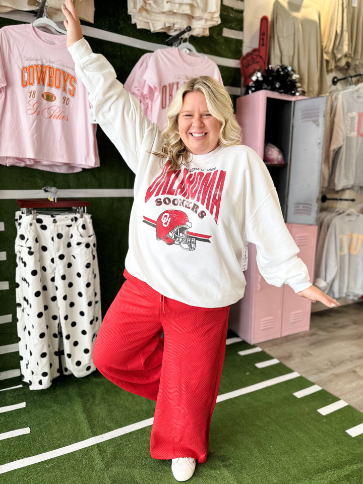 Helmet Thrifted Sweatshirt - OU