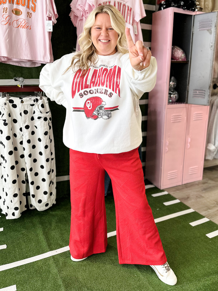 Helmet Thrifted Sweatshirt - OU